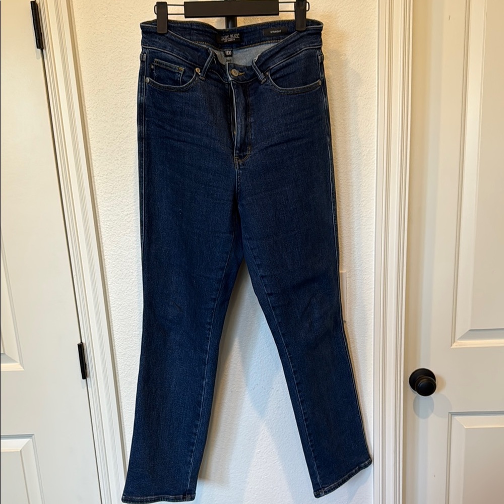 Judy Blue Straight Leg Blue Jeans High-Rise